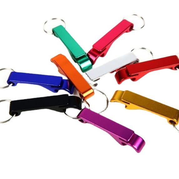 Aluminum alloy mini beer bottle opener can be printed LOGO creative beer screwdriver key chain advertising gift beer open