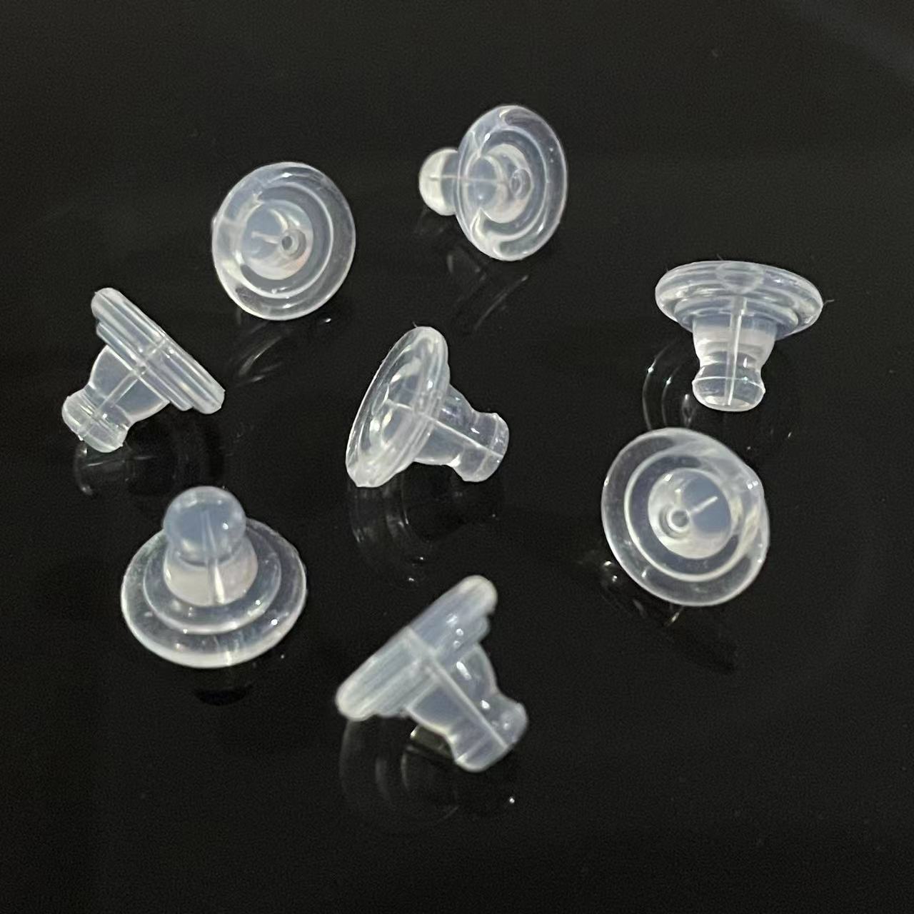 Silicone Ear Plug Anti-allergic Transparent Encapsulated UFO G18k Eco-friendly Earplugs diy Earrings Accessories Ear Cap Wholesale