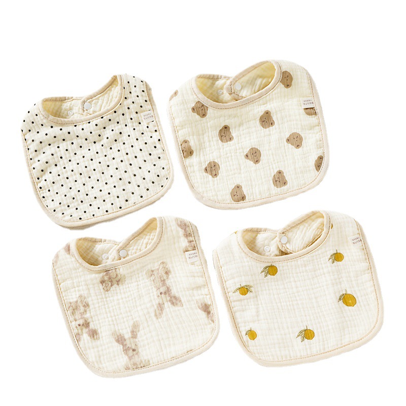 Baby saliva towel pure cotton cloth anti-spitting bib newborn baby bib U-shaped bib spring and autumn