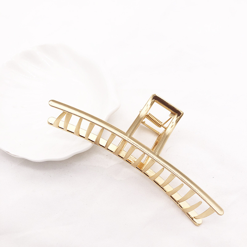 Metal Mesh Red Hairpin Hair Accessories Elegant Elegant Simple Hair Grab Back Head Clip Women's High Ponytail Clip Shark Clip_voghion.com