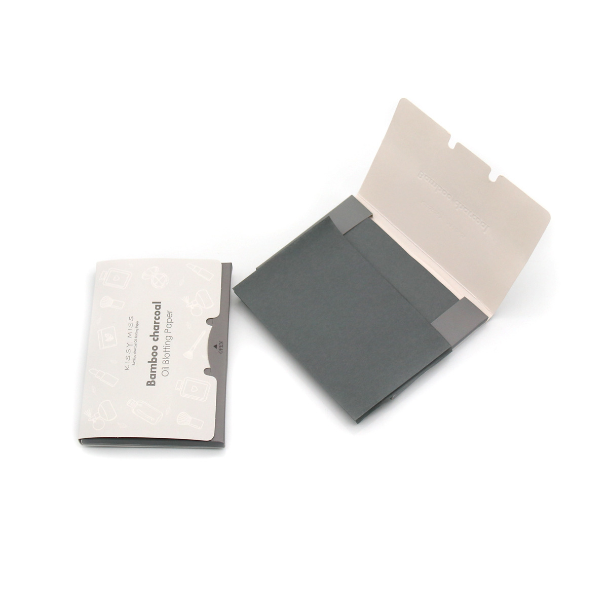 Yeon Color Strong Suede Grey Bamboo Charcoal Oil Absorbing Paper Face Summer Greasy Facial Gloss and Refreshing Oil Absorbing Paper