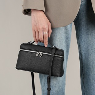 Lp19 Lunch Box Bag Puleather Mini Fashion Women's Bag 2024 New Gigi Same Style Portable Box Bag Crossbody Small Bag