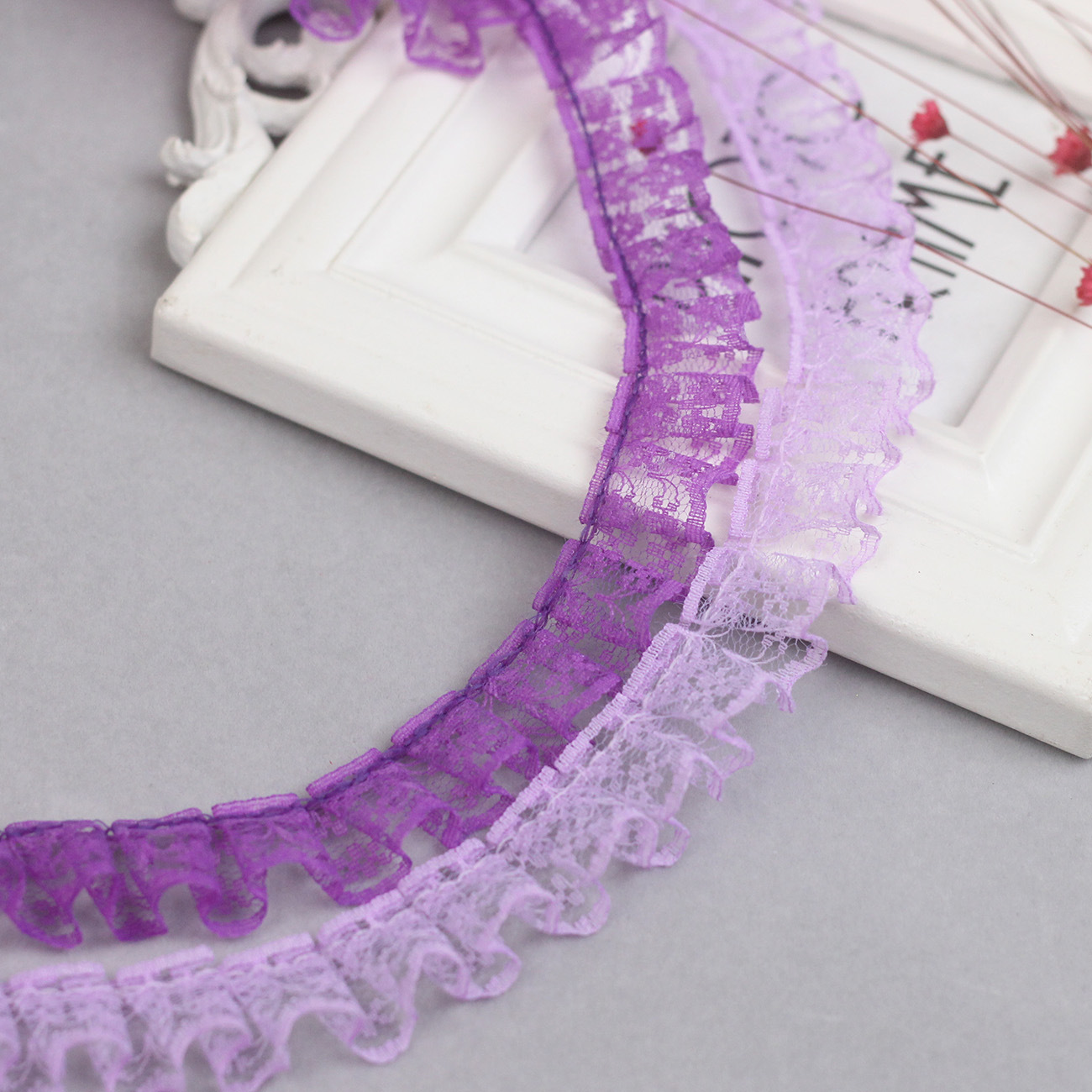 Spot 2.2cm rice 133-1 non-elastic lace DIY discount clothing hair accessories accessories pleated lace