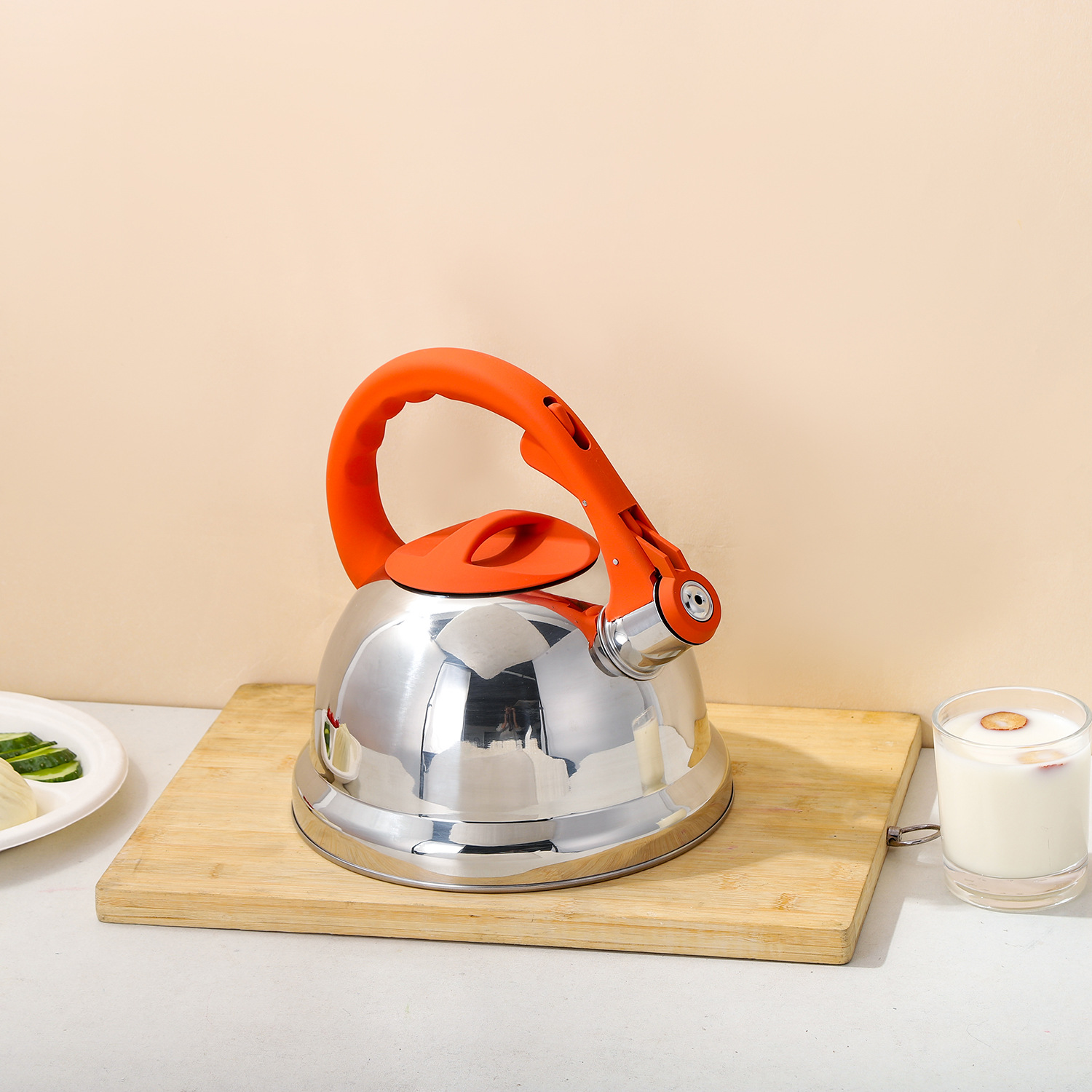 Free Shipping Amazon Cross-border Kettle Premium Sense Stainless Steel Whistle Kettle Household High Color Value Whistle Kettle