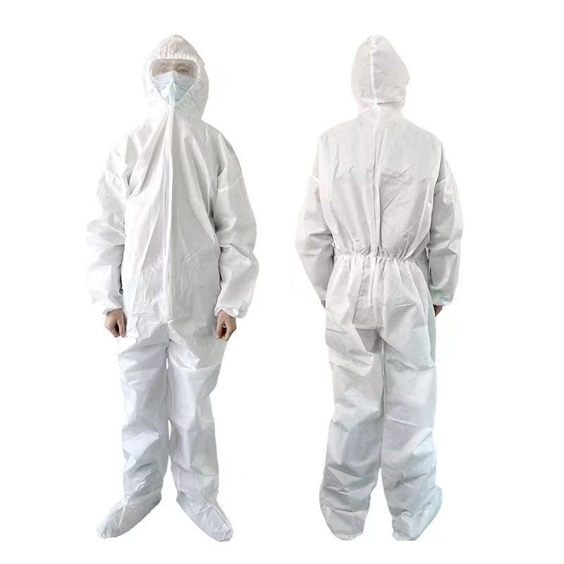 Disposable SMS/PP conjoined protective clothing full-body dustproof and waterproof pig farm farm paint work clothes