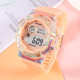 Hot new student electronic watch macaron gradient color watch outdoor waterproof multifunctional sports electronic watch