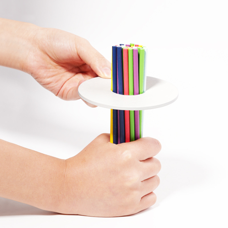 Children's baby Montessori color sensory Wood plug stick intelligence development color sensory teaching aids ring wholesale stall