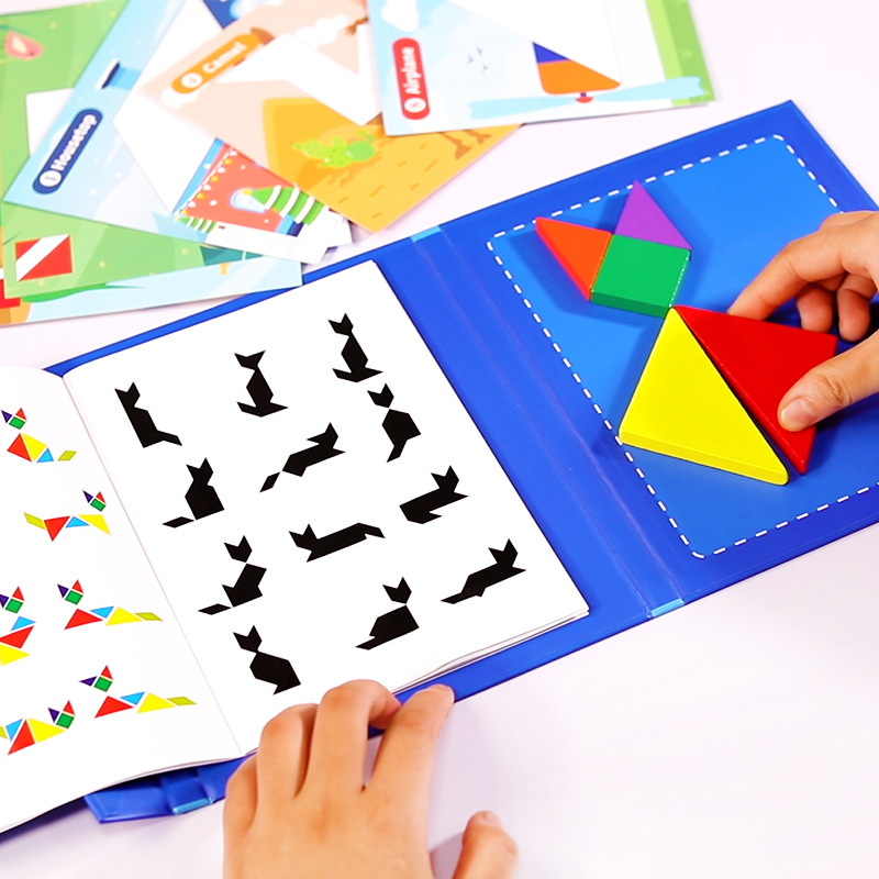 Magnetic jigsaw puzzle children Primary School student puzzle first grade colorful puzzle wooden toy kindergarten hand gift