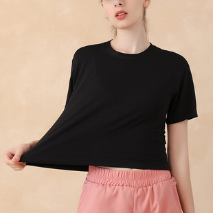 2022 New T-shirt Breathable Quick-drying Spring and Summer Light Short-sleeved Sports Fitness Yoga Leisure All-match Basic Top