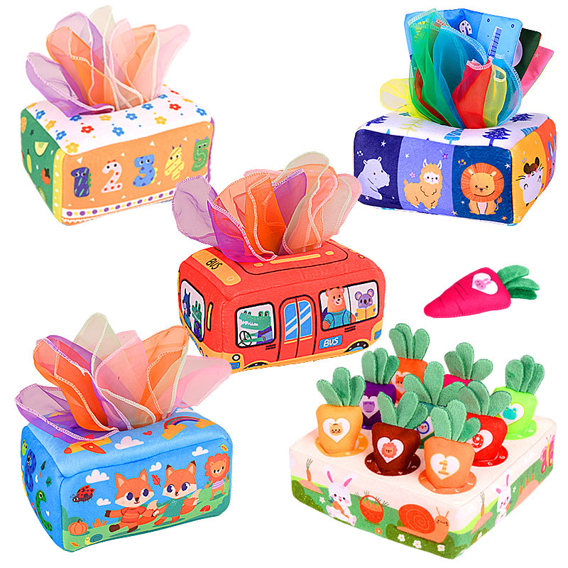 Cross-border Infant Toys 6 Months Baby Early Education Lala Le Paper Towel Baby Sucker Washing Bite Paper Toys