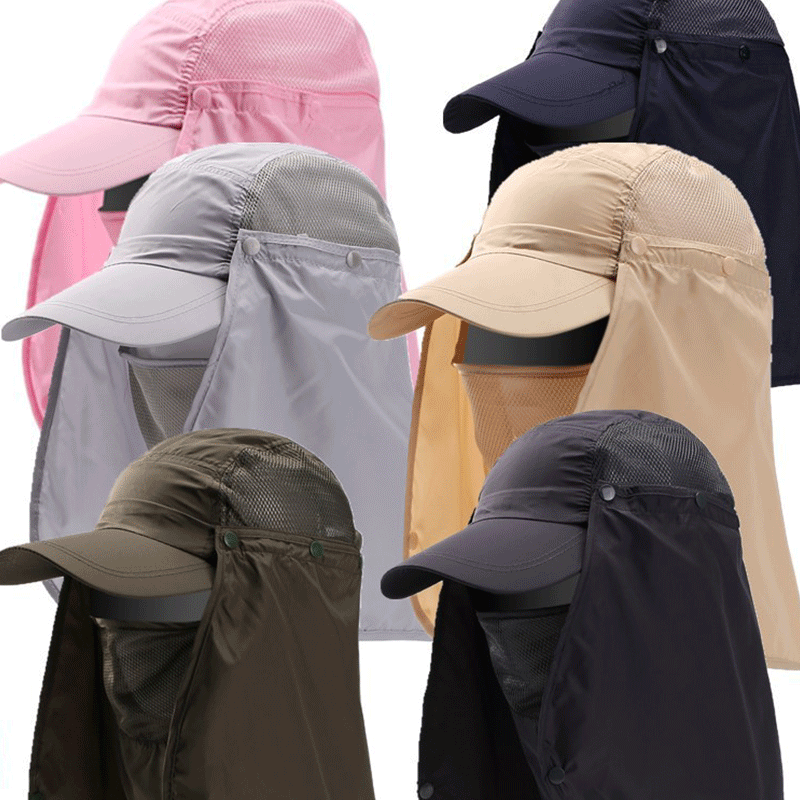 Outdoor Bicycle Riding Headgear for Men and Women Anti-UV Cap Outdoor Sunshade Mountaineering Cap Fisherman Cap Fishing Breathable