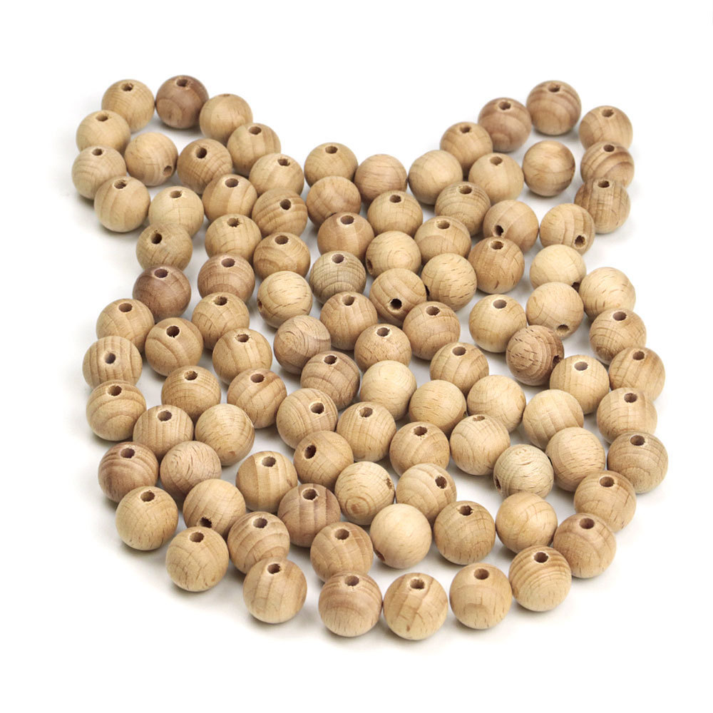 Factory direct beech wood beads hanging ornaments handmade diy accessories bracelet Oval jewelry large hole wooden beads