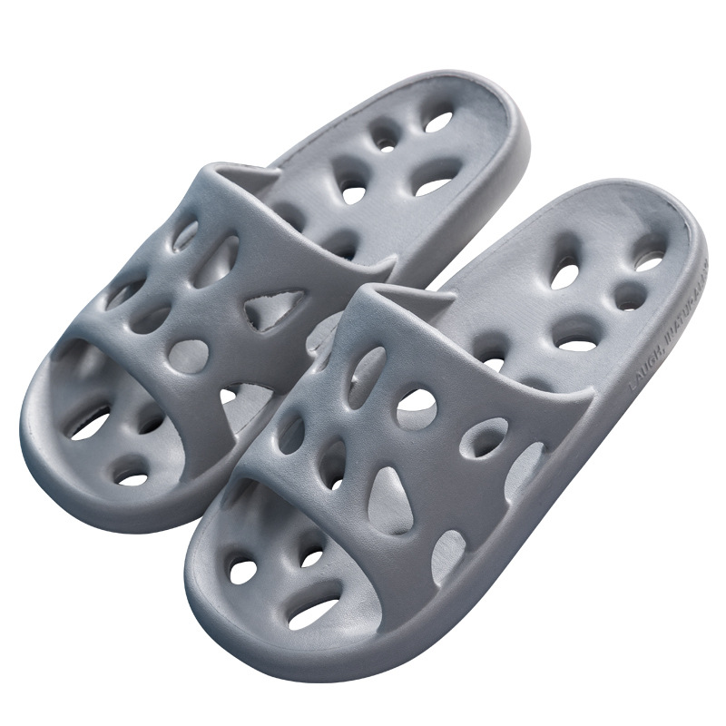 Bathroom Slippers Men's Summer Indoor Home Bathing Hollow Water Leakage Quick-drying Non-slip Couple Slippers Women's Summer