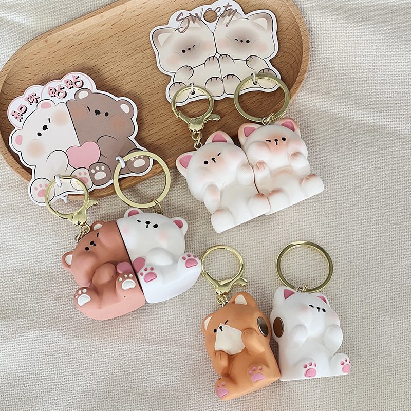 Super Heng original stickers animal series couple keychain pendant doll female southern small potato pendant