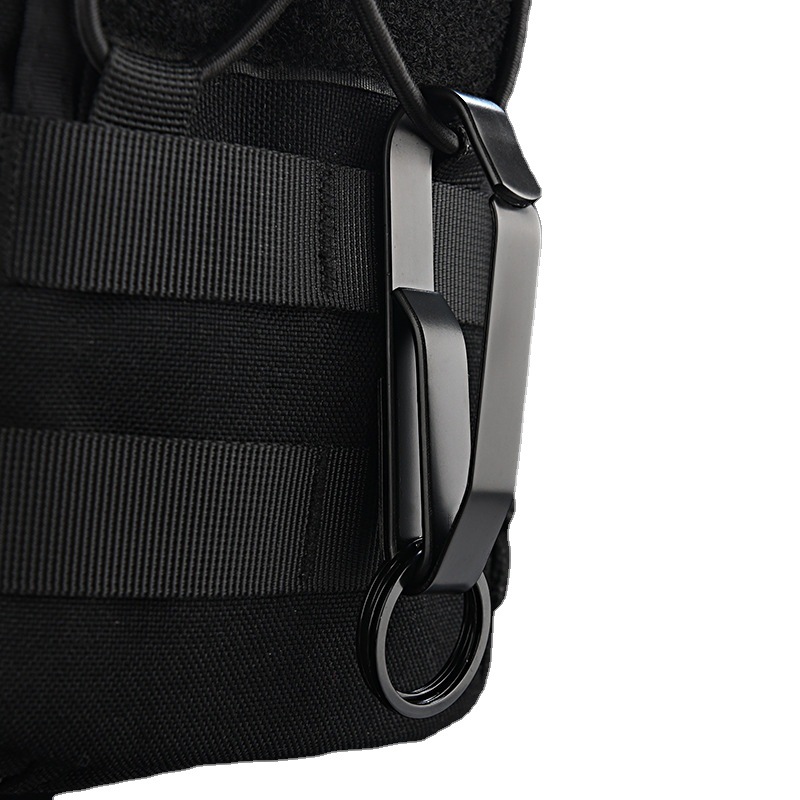 Stainless Steel Men's Waist Hanging Car Keychain Large Size Key Clip Wear Belt Insert Belt Buckle Outdoor Hanging Buckle