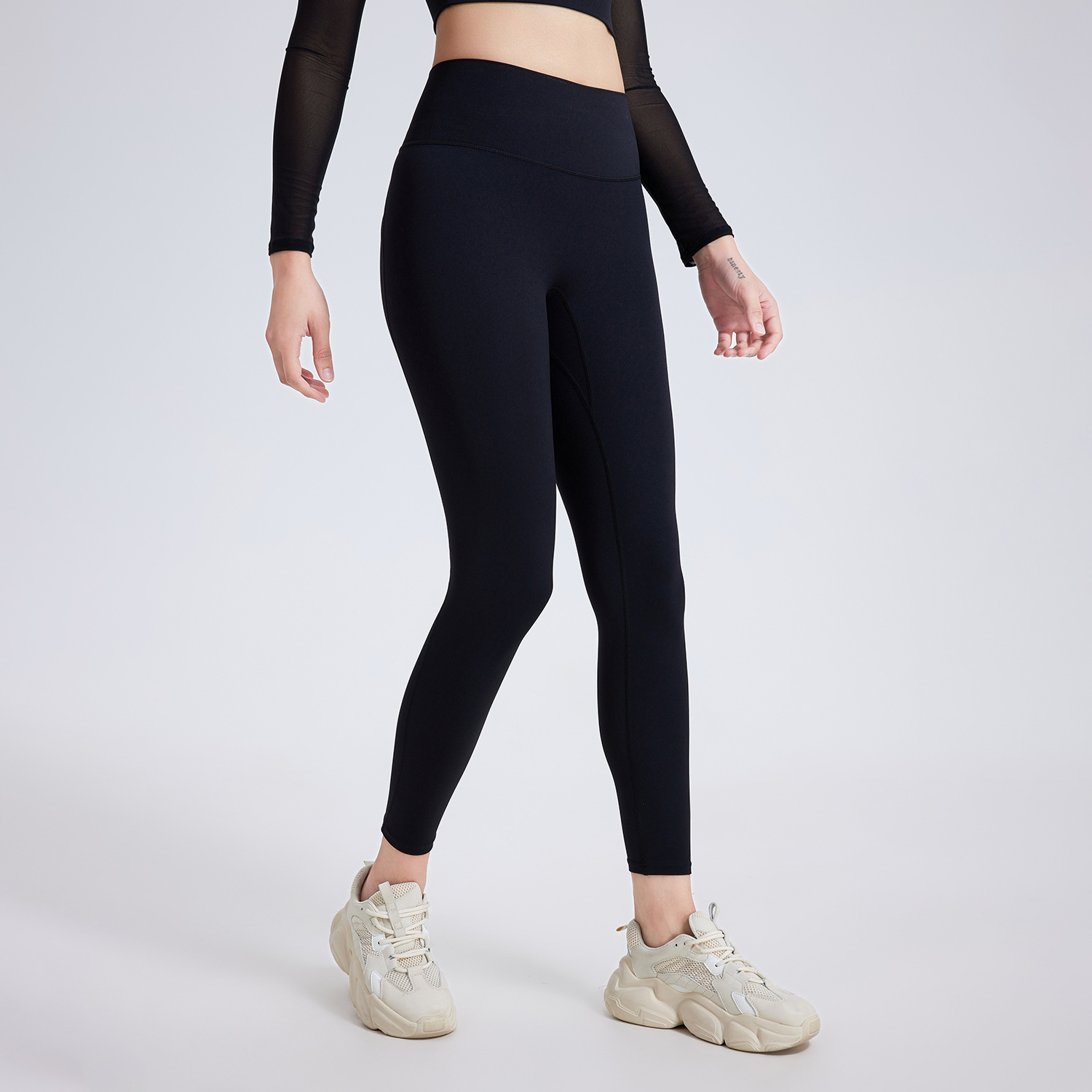 Fanxin high waist Peach Hip lifting nude yoga pants women's seamless sports quick-drying tights outer wear running fitness pants