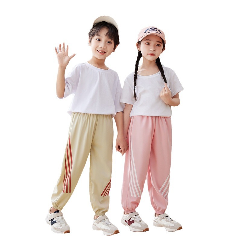 Boys' Summer Pants Girls' Summer Sports Pants Summer Thin Casual Trousers Trendy Children's Mosquito-Proof Trousers