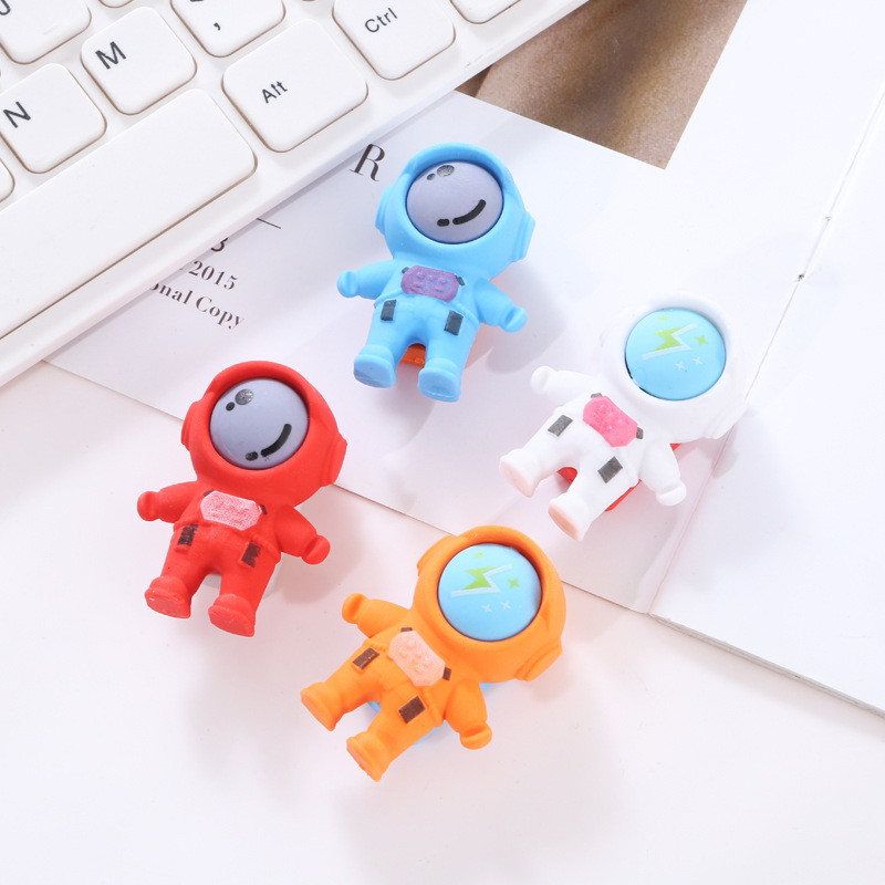 Cartoon Creative Rubber Spaceman Modeling Eraser Astronaut Stationery Primary School Prizes Gift Wholesale