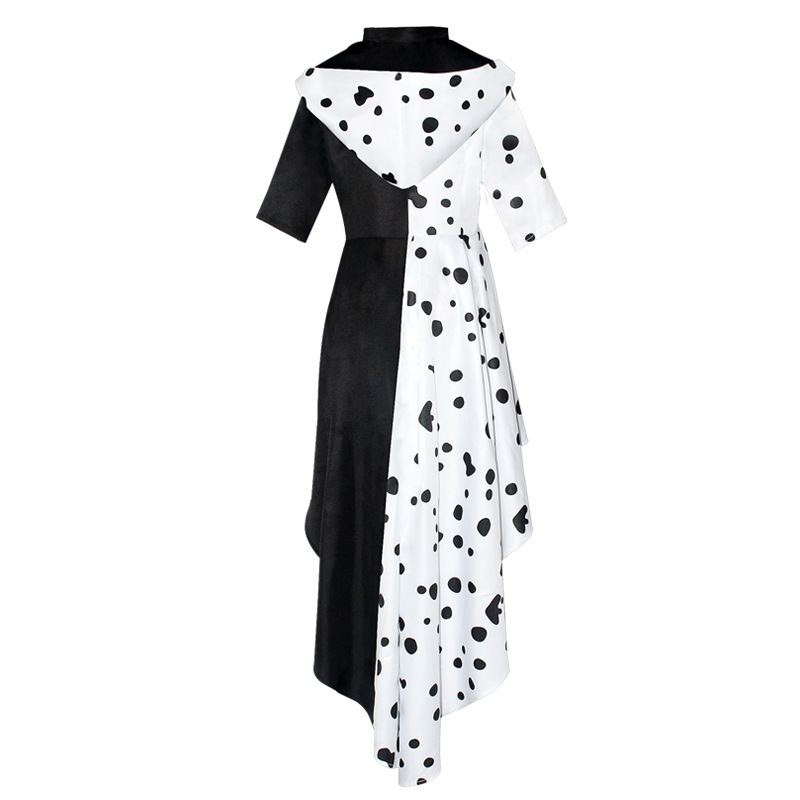 A large number of spot movie 101 loyal dog black and white witch kuila de vir cosplay performance clothes