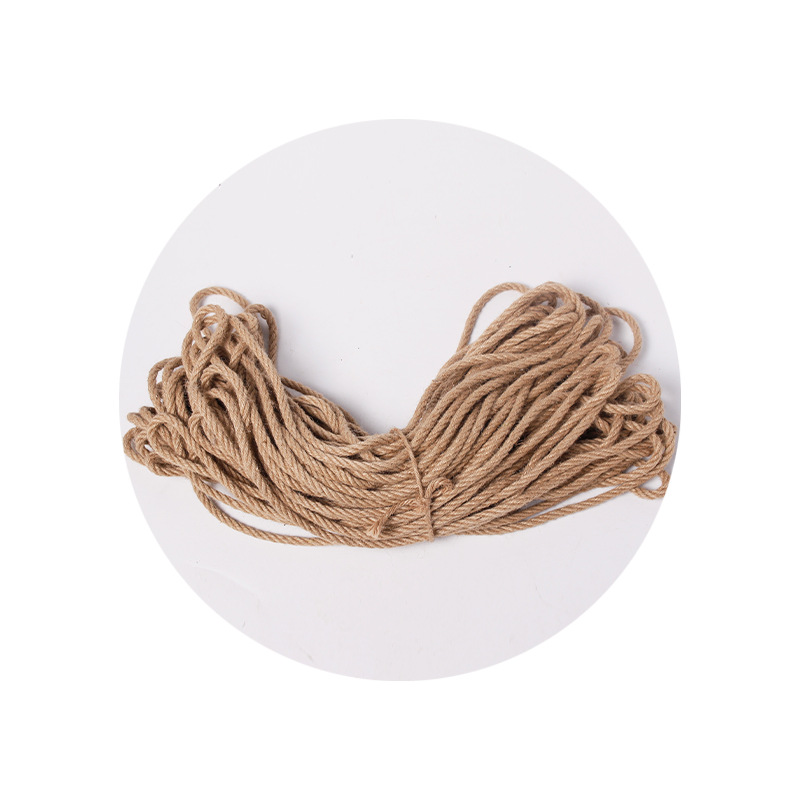 Handmade hemp rope wholesale production material thin and thick decorative diy woven hemp rope cat climbing frame bundled jute sisal