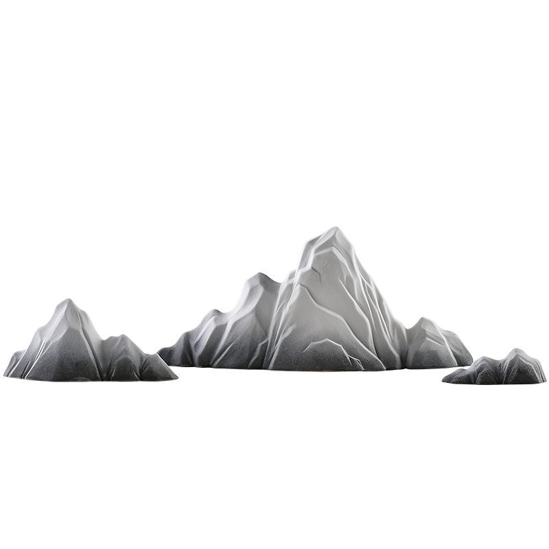 Tea pet ornaments rockery snow mountain Pen Holder paperweight kung fu tea ceremony accessories decorations living room ceramic simulation Snow Mountain