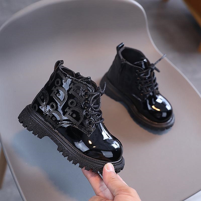 Children's Boots Baby 1-6 Years Old Leather Boots Spring and Autumn New Boys' Martin Boots Girls Fleece-lined Boots Girls Boots