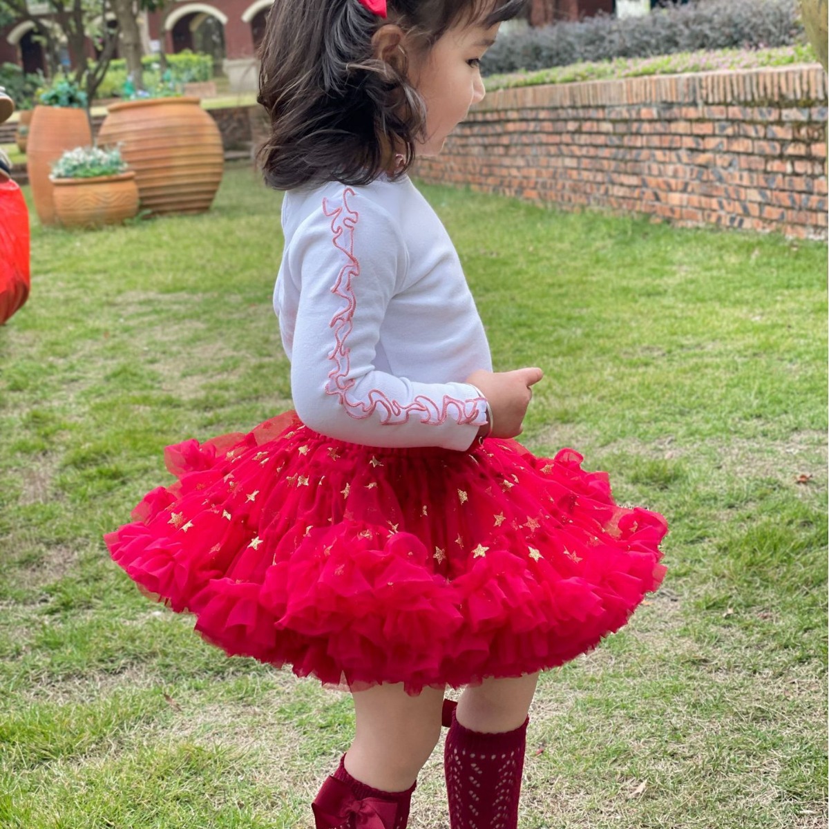 Convex skirt girl class a princess skirt factory cross-border children's clothing TUTU skirt yarn fleabane skirt baby one-year-old skirt