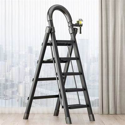 Ladder Home Folding Telescopic Ladder Elevator Thickened Large Pedal Stable and Durable Herringbone Ladder Indoor Multifunctional Step Ladder