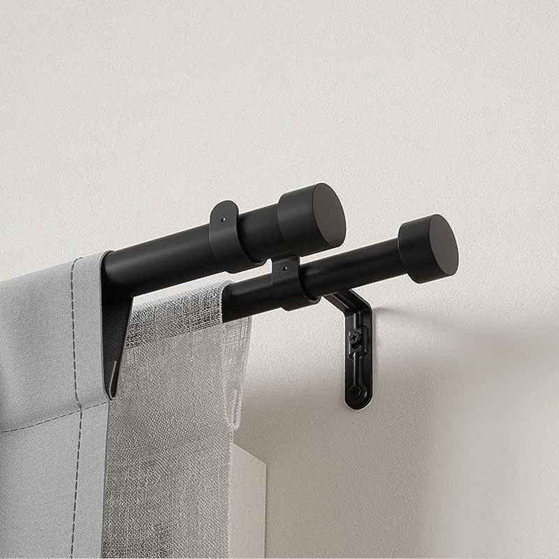 Cross-border factory direct foreign trade TEMU Amazon export independent packaging threaded docking telescopic metal curtain rod