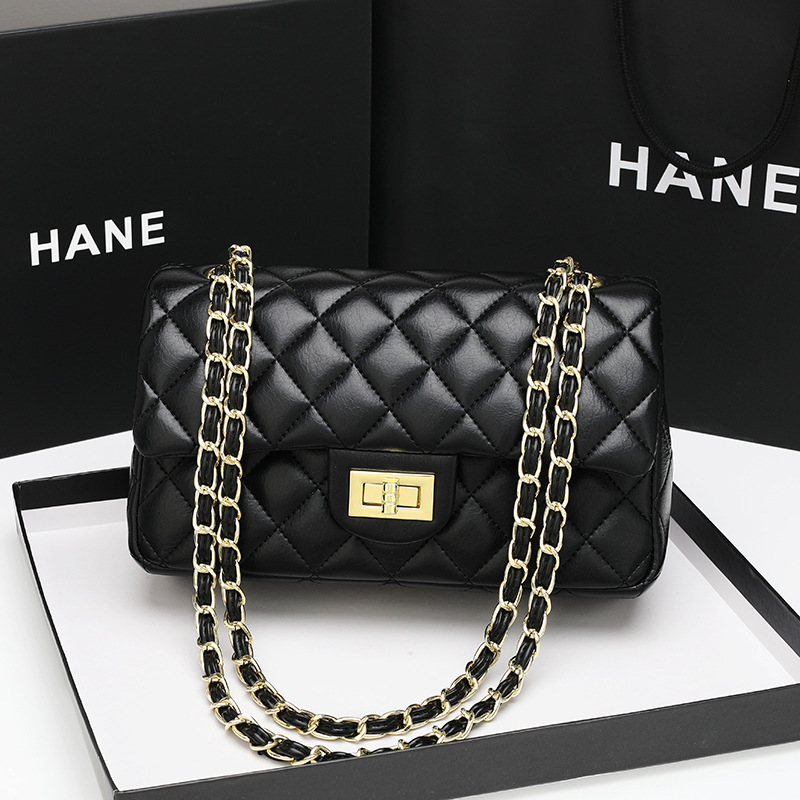 Xiaoxiang Lingge Chain Bag 2023 New Women's Bag Ladies and Ladies Shoulder Crossbody Bag Multi-Layer Double Cover Handbag