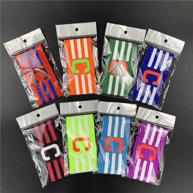 Football captain's armband Football C- band armband blank solid color three-bar armband elastic band wrapped arm logo