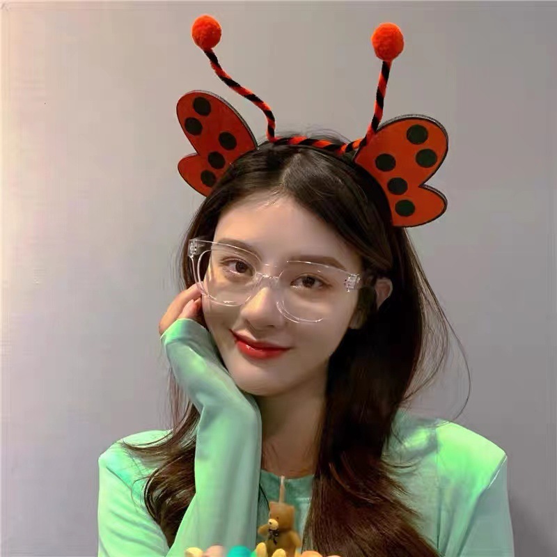 Ins Children's Day June 1 Halloween Cute Funny Butterfly Bee New Girl's Birthday Insect Headband Hair Accessories