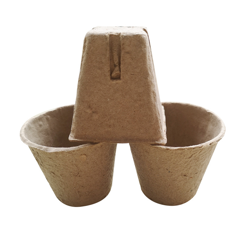 Factory direct pulp seedling Cup seedling pot pulp Cup seedling pot environmentally friendly degradable peat pot