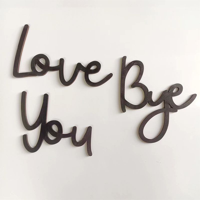 New creative wooden crafts art letter modeling Valentine's Day atmosphere decoration DIY combination decorations wholesale