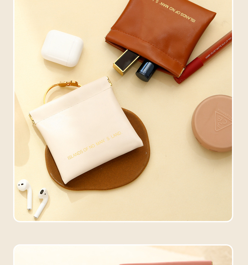 Nouveau sac de rangement en PU pour éclats d'obus, mini porte-monnaie pour femme, portefeuille pour femme, sac à cartes, sac de grande qualité, sac à cosmétiques_voghion.com