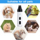 2-gear 3-port pet nail grinder USB charging and inserting dual-purpose low-noise cat and dog electric trimming nail clippers cross-border manufacturers