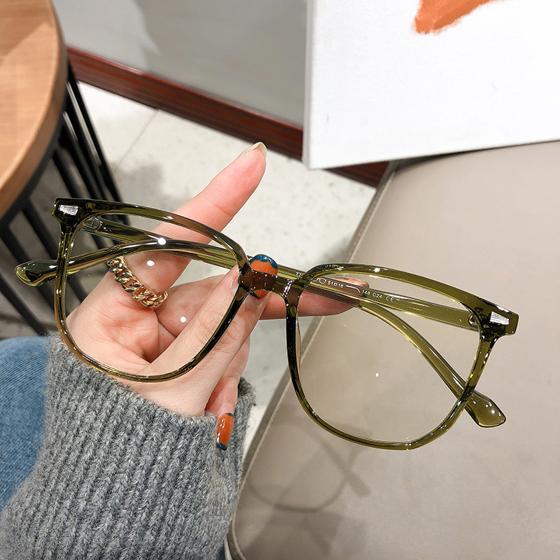 Small red book with large frame ultra light TR90 myopia frame rivet decoration can be equipped with power eye frame