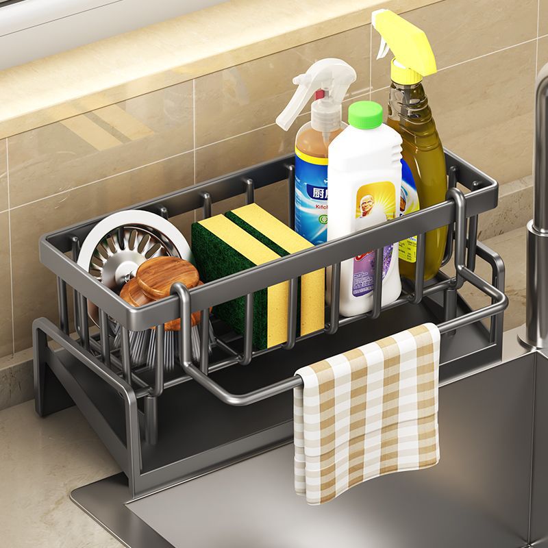 Kitchen Storage Rack Multifunctional Rag Drying Rack Household Sink Sponge Detergent Dishwasher Table Top Storage Artifact
