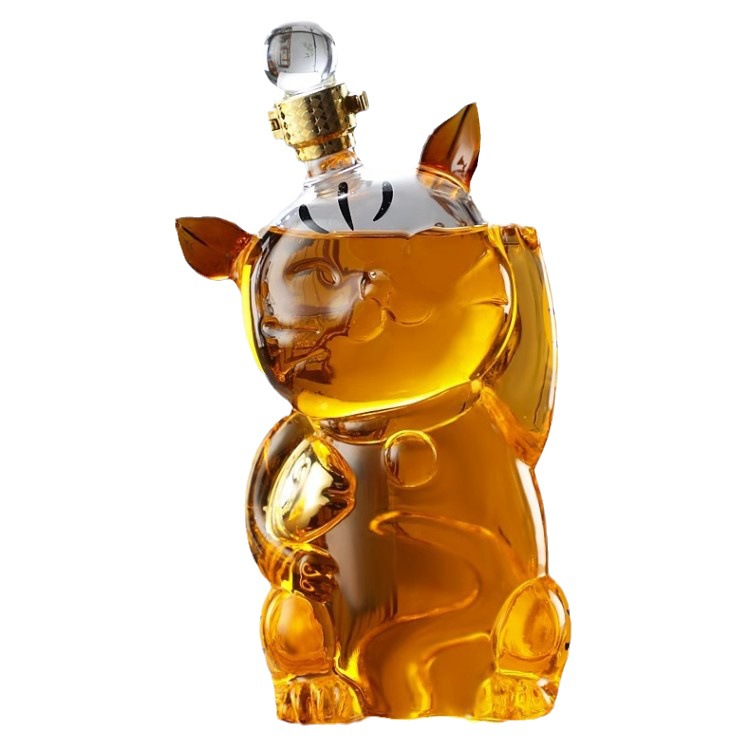Творческий Lucky Cat Стиль Ремесло Бутылки Вина Боросиликатного Стекла Бутылка Бытовое Вино Виски Вино