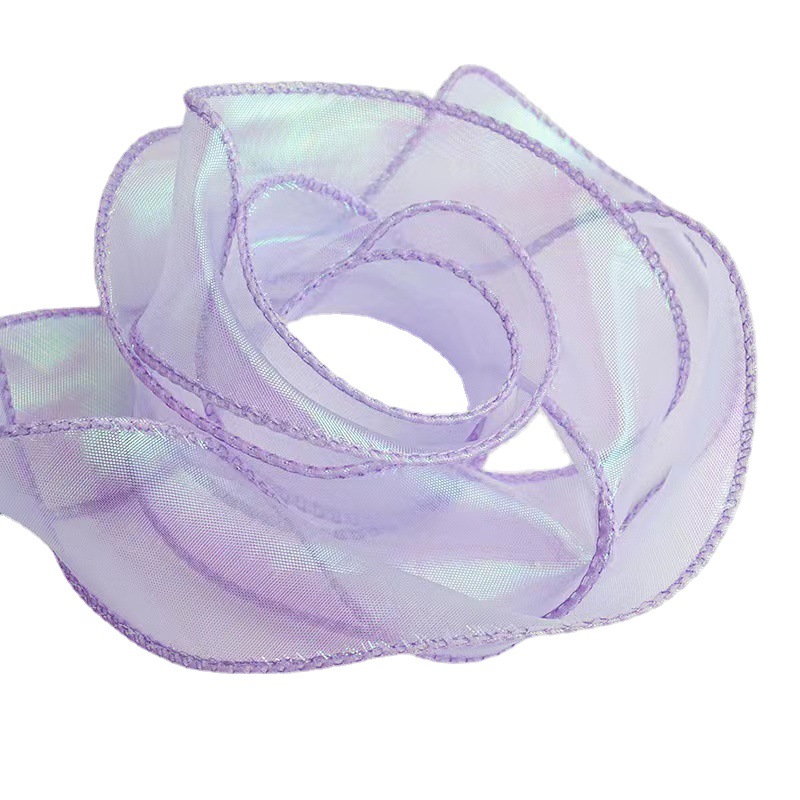 4cm6cm magic color fishtail yarn ribbon factory bagged flower art bud ribbon cake baking packaging strap wholesale