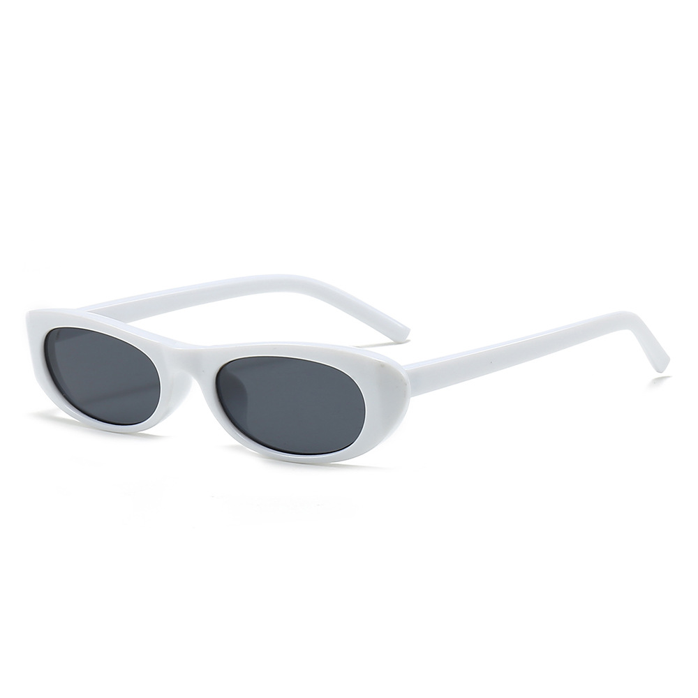 Cross-border new oval sunglasses European and American personalized small frame fashion all-match macaron color light board foreign trade sunglasses