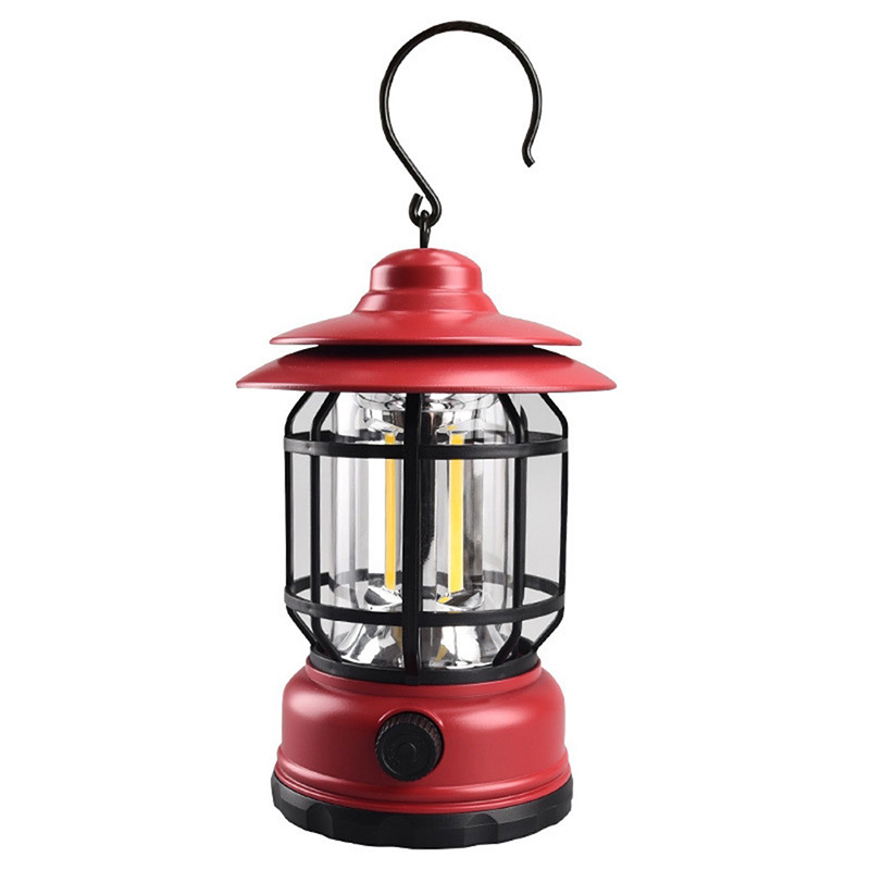 Outdoor multi-function retro camping lights long battery life USB charging flame lights camping lights atmosphere tent lights
