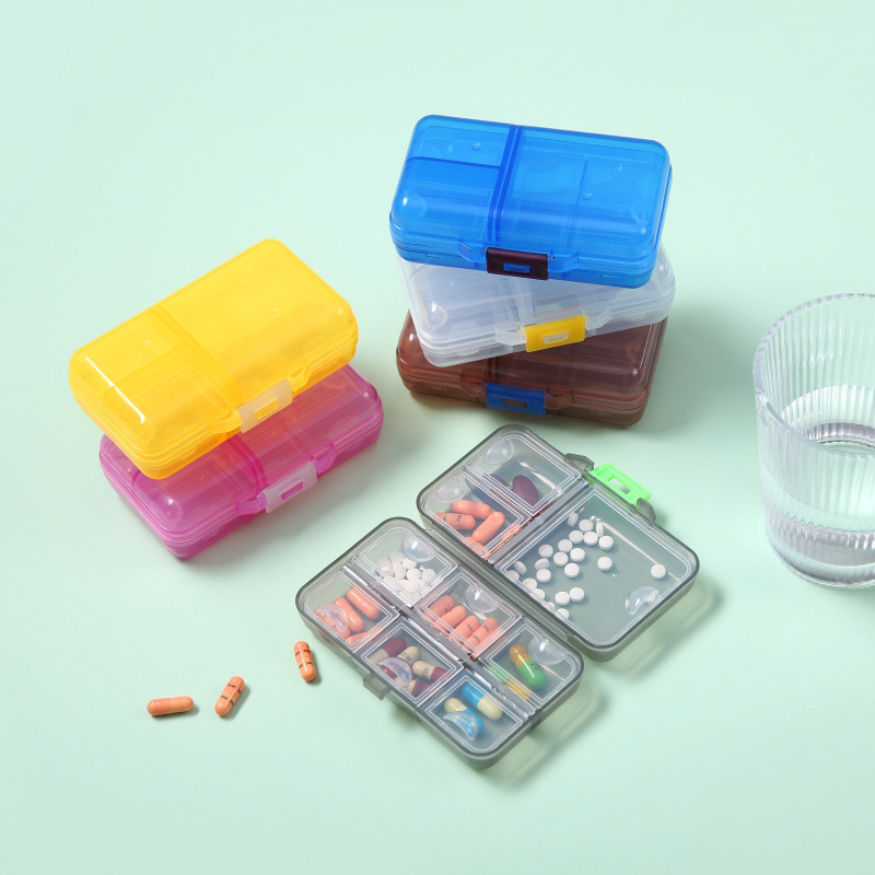 large-capacity nine-grid sealed waterproof medicine box weekly medicine box morning, middle and evening packaging portable pill box