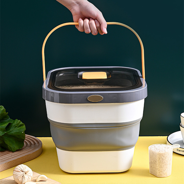 Cat grain barrel sealed moisture-proof pet grain storage barrel 10kg storage barrel storage tank dog grain barrel sealed barrel folding rice barrel