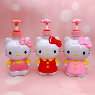 Cartoon Bottling Stereo Cat Press Bath Bottle Shampoo Hand Sanitizer Cleaning Liquid Storage Bottle