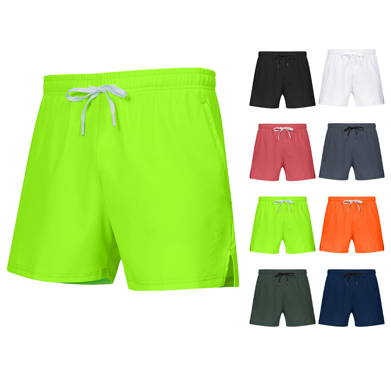 Summer Fitness Shorts Men's Running Training Triple Quad Pants Casual Fitness Sports Marathon Shorts Quick Dry