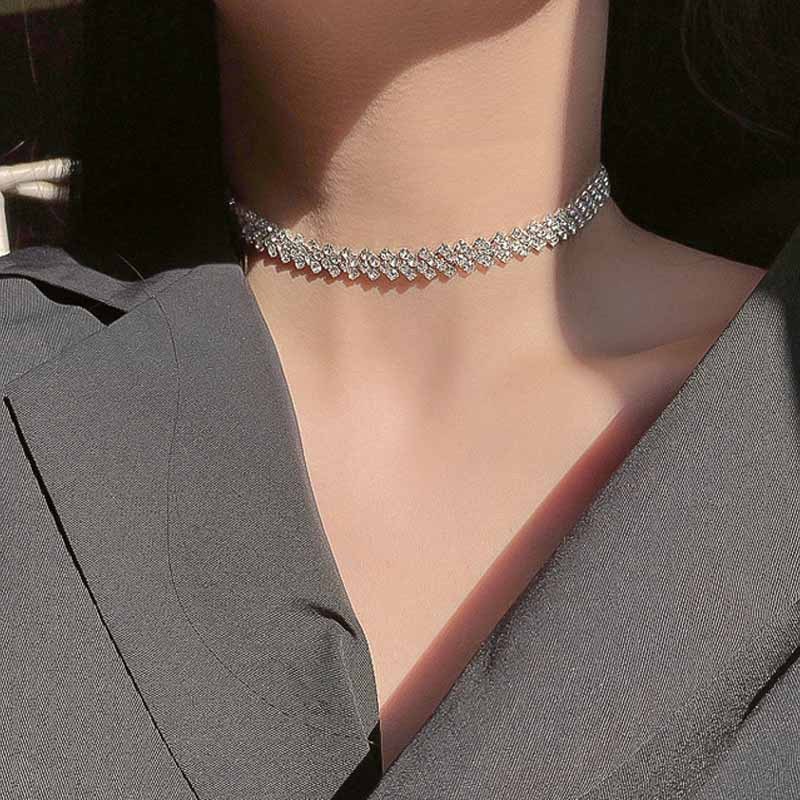 シンプルなドリルネックレスchoker首輪日韓ネット赤個性鎖鎖卸売りファッションネックレス|undefined