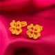 A pair of 13-size earrings with earplugs