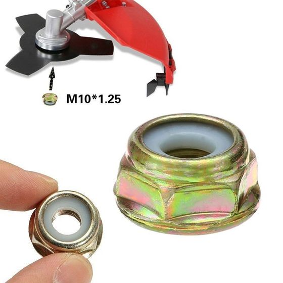 Lawn mower accessories counter-thread nut working head nut gasoline lawn mower universal screw brush cutter pressure plate manufacturer