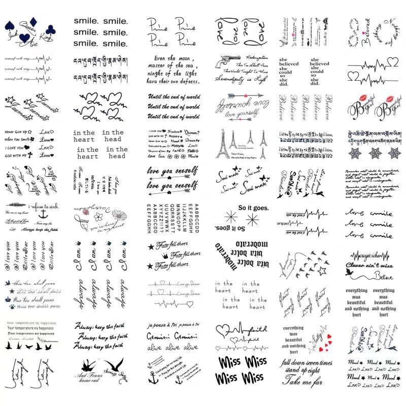 Tattoo Decal New Performance Waterproof Lasting Sticker Girl's Simulation Pattern Washable Pink High-grade Sense Eyebrow Sticker